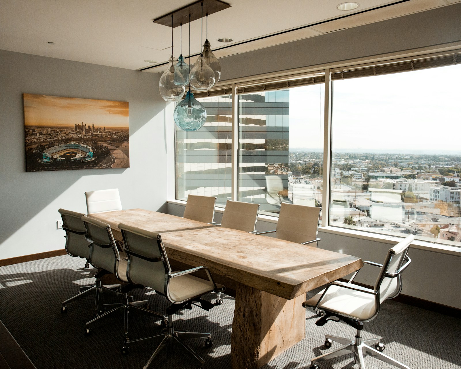 Curated executive club interior